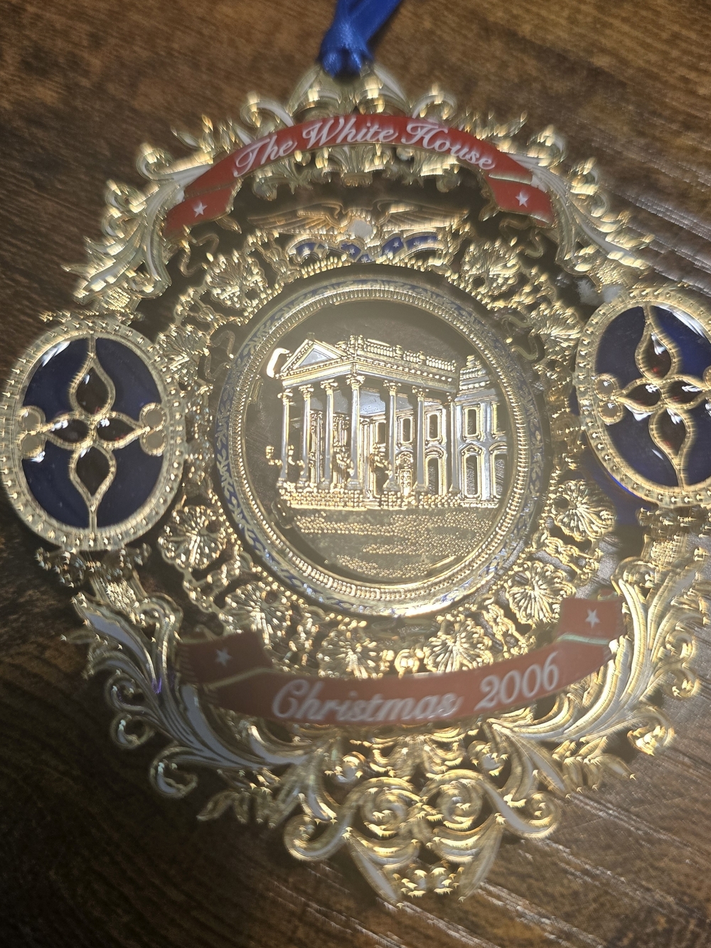 This is the official 2006 White House Christmas ornament, which honors President